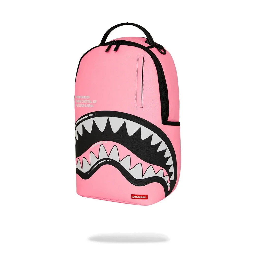 Sprayground Shark Central Bubble Shark Backpack Unisex Pink Top Handle SPR327